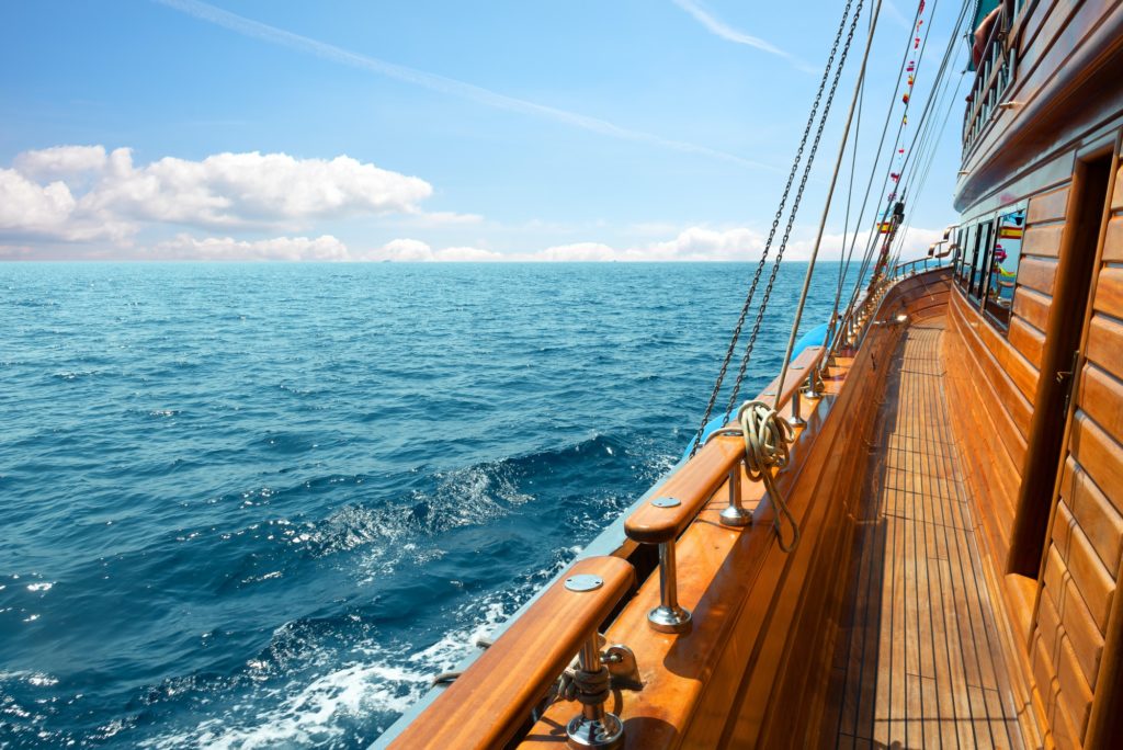 Yacht at sunny day